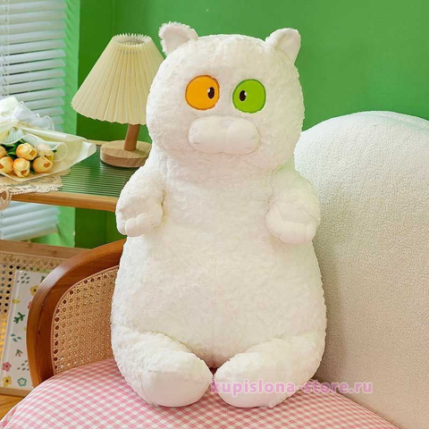Плюшевая игрушка Белый Кот с разными глазами