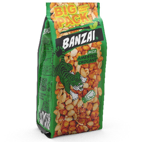 МИКС DUO CRUNCH BANZAI, АРАХИС, КУКУРУЗА, С АРОМАТОМ БАРБЕКЮ