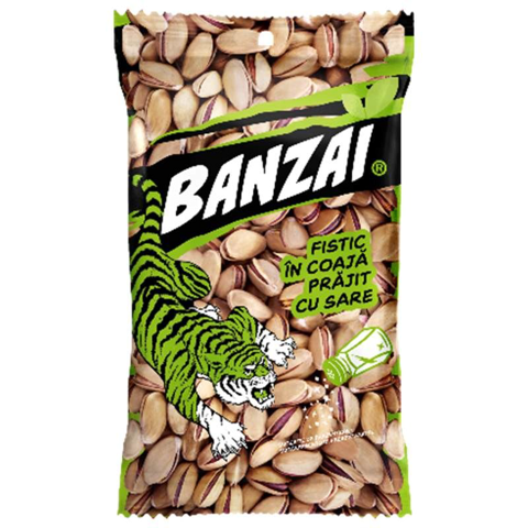 ФИСТАШКИ BANZAI, ЖАРЕННЫЕ, С СОЛЬЮ, 50 ГР